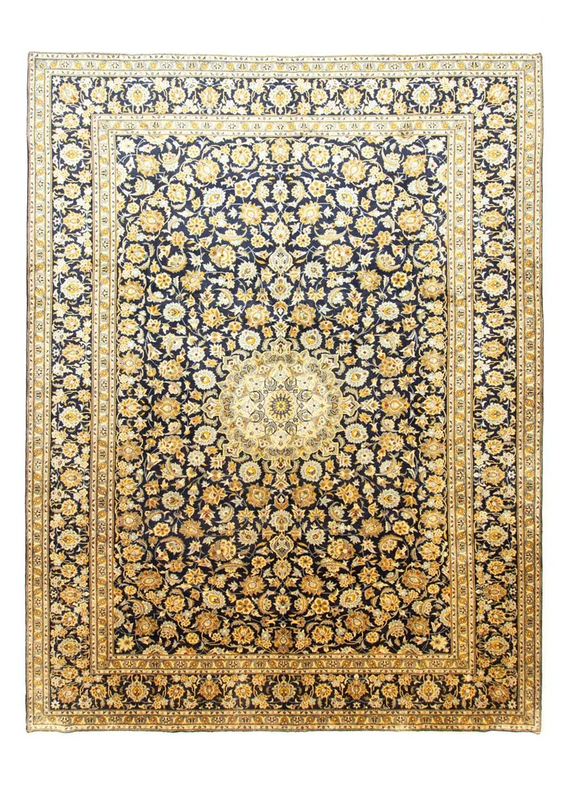 Perserteppich - Keshan 307 x 412 cm - blau