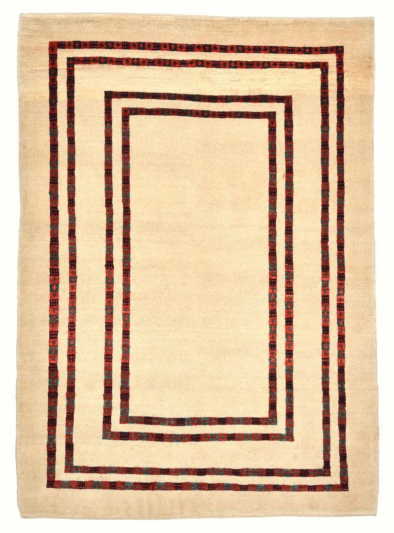 Gabbeh Teppich - Loribaft Perser 127 x 179 cm - beige