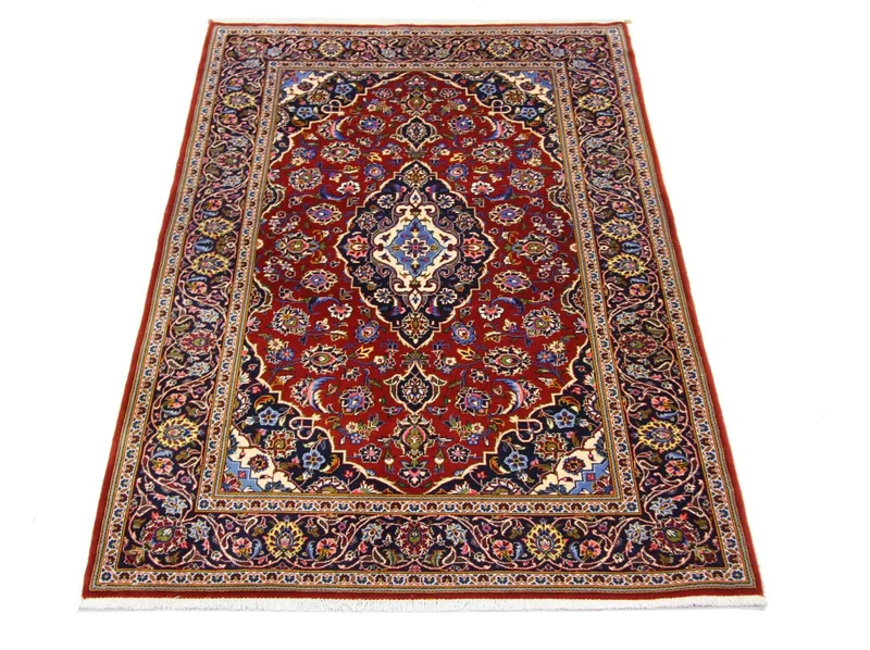 Perserteppich - Keshan 138 x 204 cm - blau