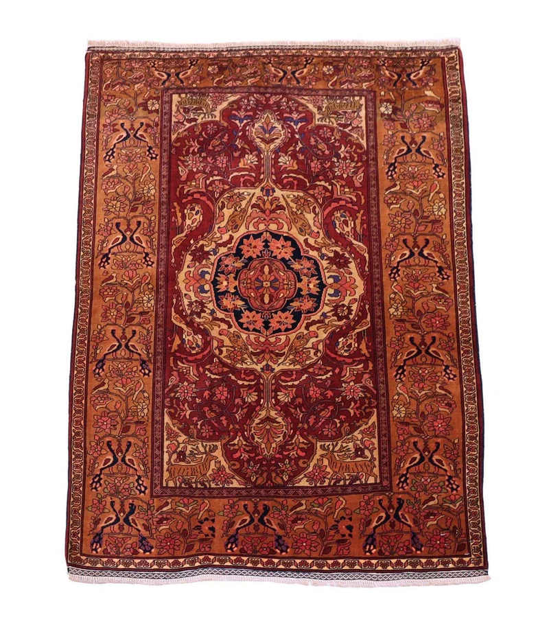Seidenteppich - Afghan Seide 115 x 154 cm - rot
