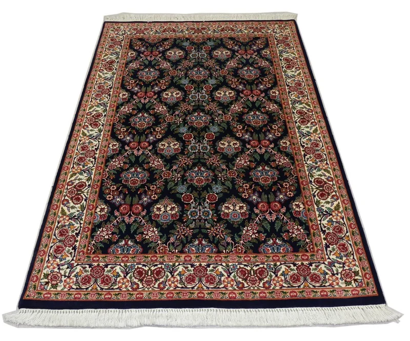Orientteppich 123 x 215 cm - schwarz