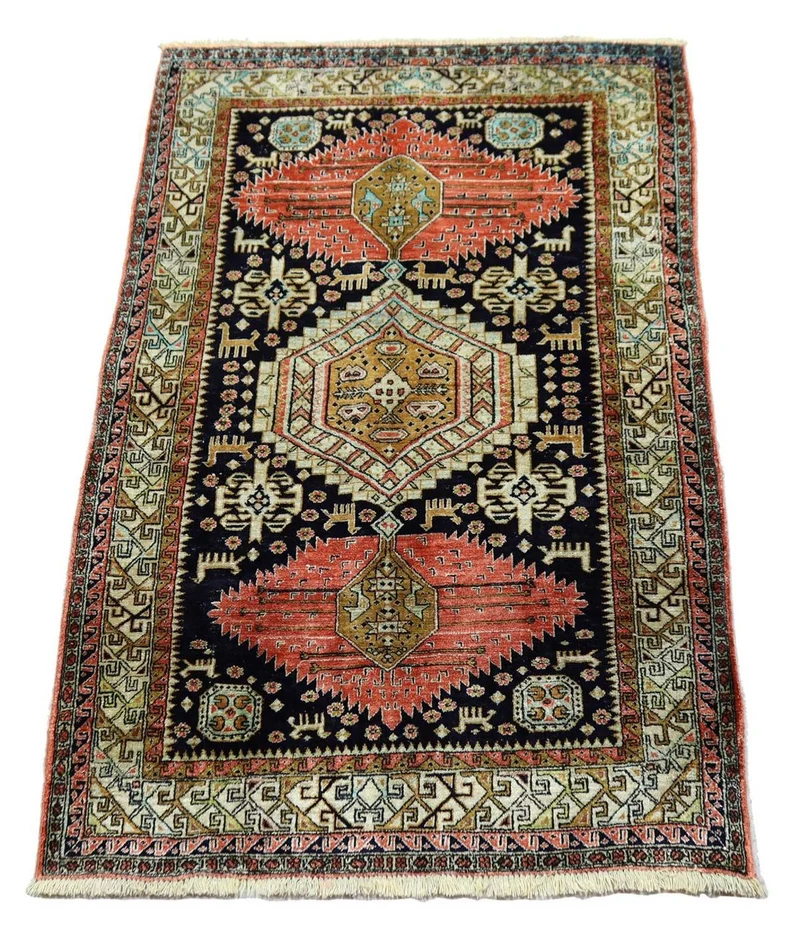 Orientteppich 84 x 130 cm - dunkelblau