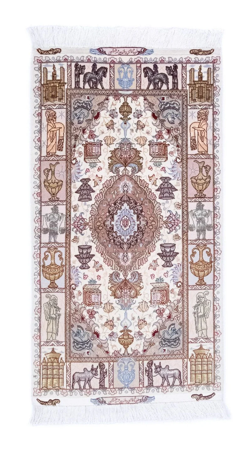 Perserteppich - Täbriz - Royal 75 x 134 cm - beige