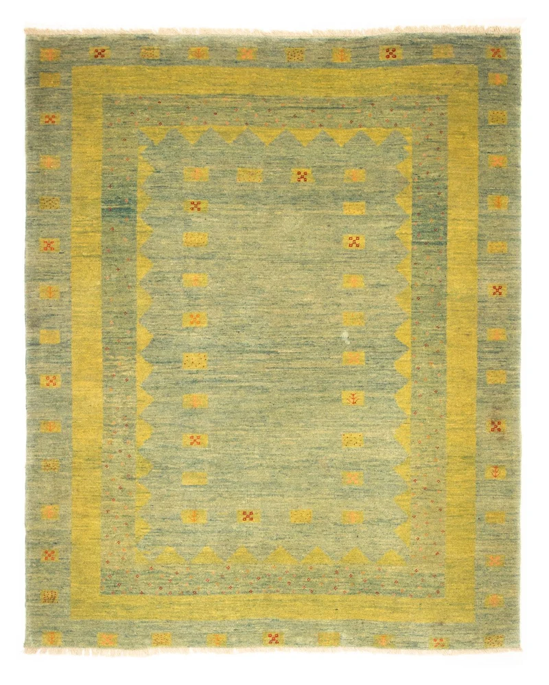 Gabbeh Teppich - Perser 175 x 218 cm - hellgrün