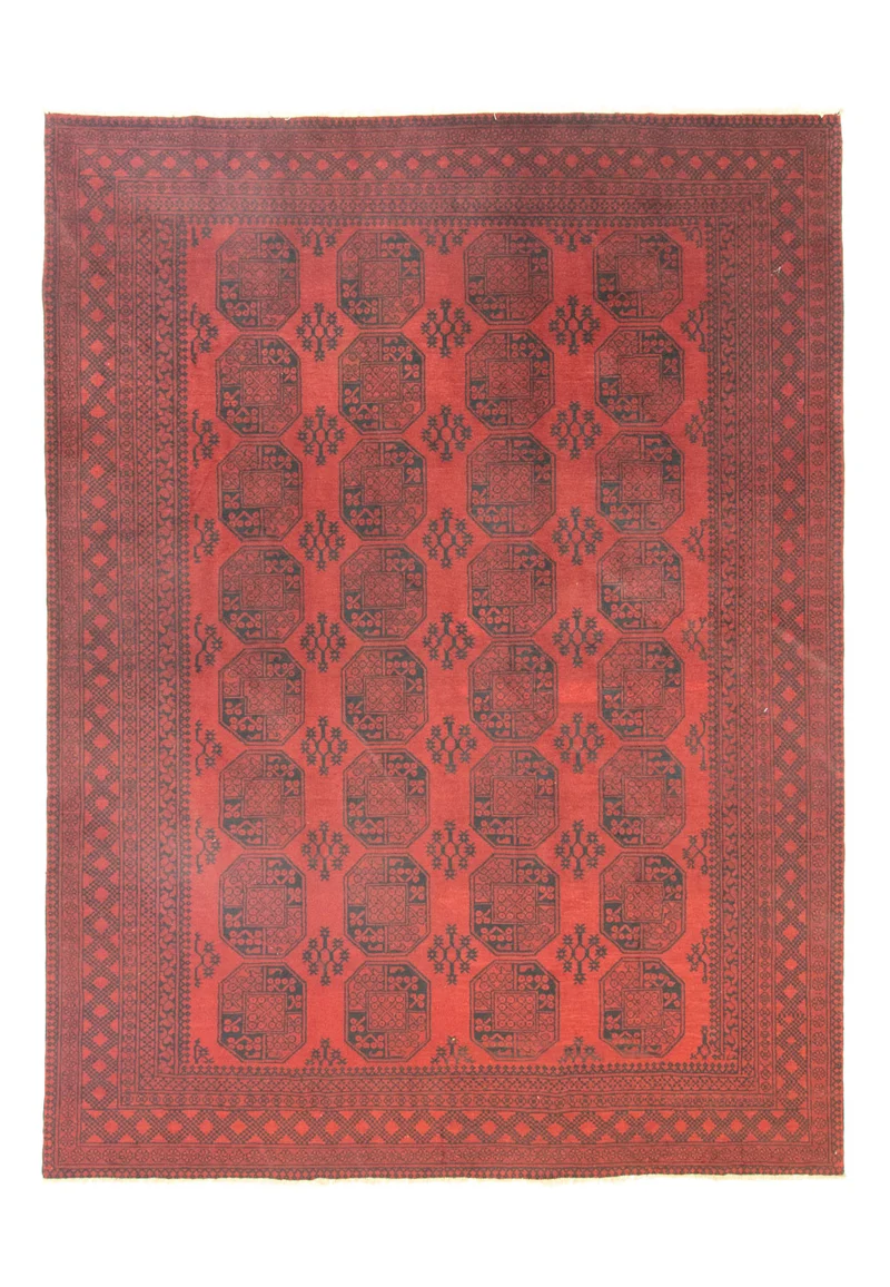 Afghan Teppich - Filpa 256 x 345 cm - dunkelrot