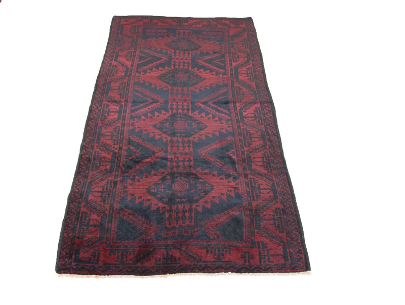 Belutsch Teppich 136 x 270 cm - blau