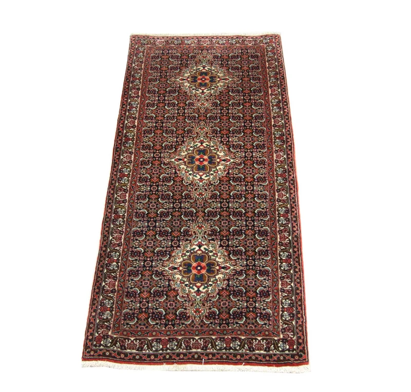 Perserteppich - Bidjar 75 x 202 cm - blau