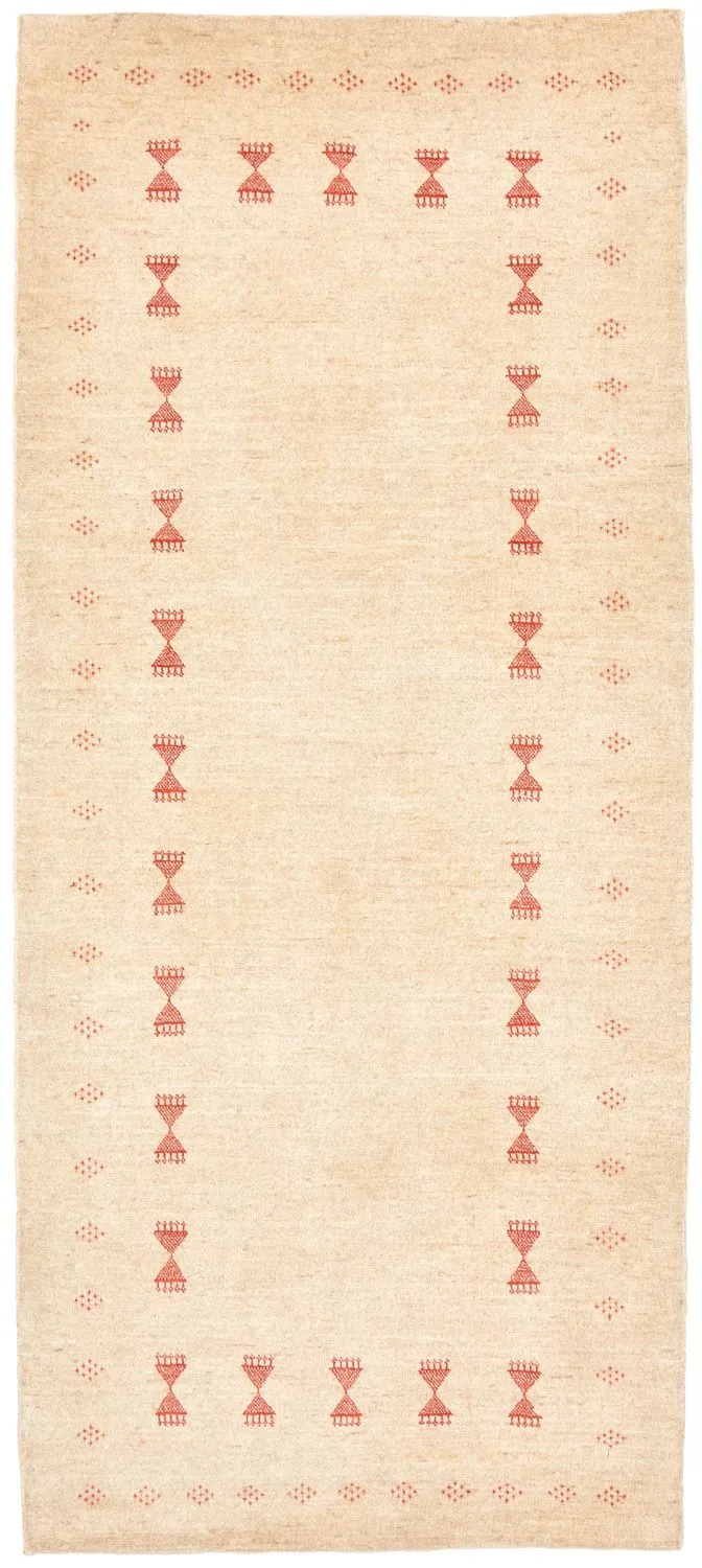 Gabbeh Teppich - Loribaft Perser 85 x 201 cm - beige