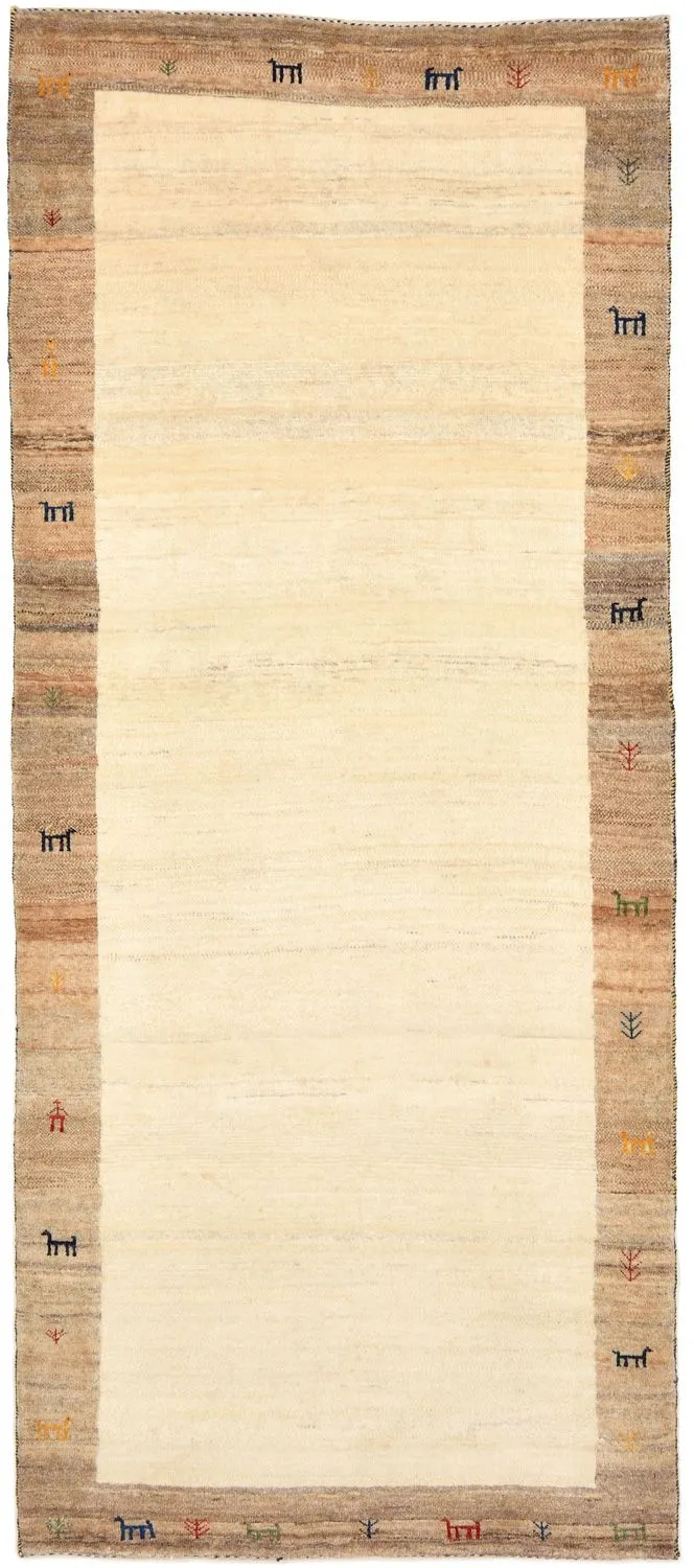 Gabbeh Teppich - Loribaft Perser 87 x 205 cm - sand