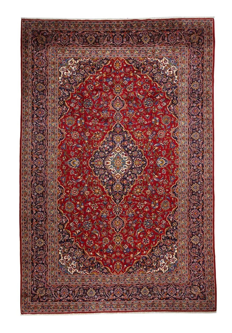 Perserteppich - Keshan 253 x 378 cm - rot