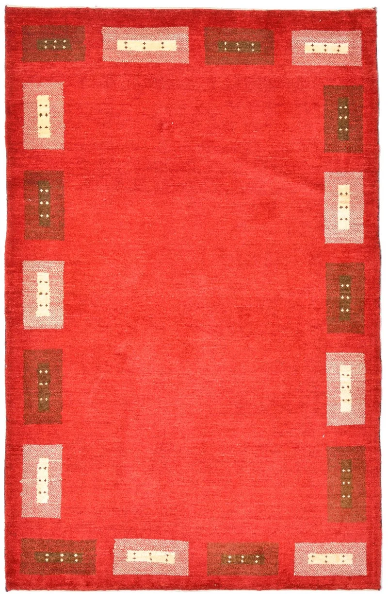 Gabbeh Teppich - Loribaft Perser 104 x 166 cm - rot