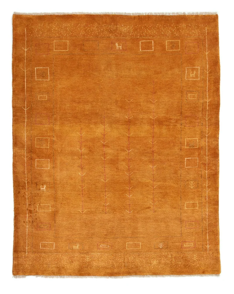 Gabbeh Teppich - Perser 151 x 193 cm - gold