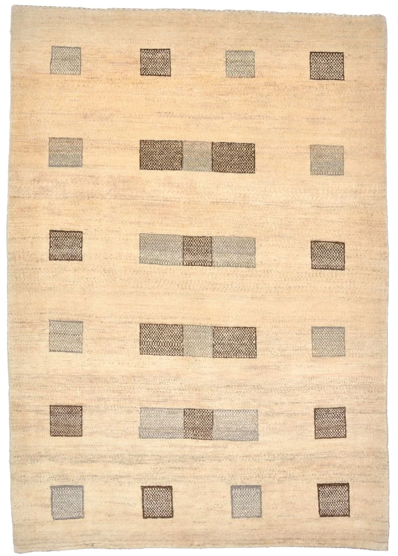 Gabbeh Teppich - Loribaft Perser 125 x 179 cm - hellbraun