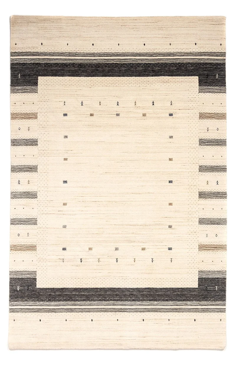 Gabbeh Teppich - Loribaft Indus 200 x 304 cm - beige