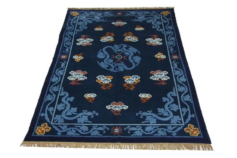 China Teppich 183 x 274 cm - blau