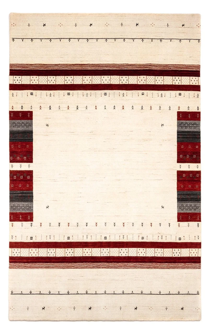 Gabbeh Teppich - Loribaft Indus 200 x 298 cm - beige