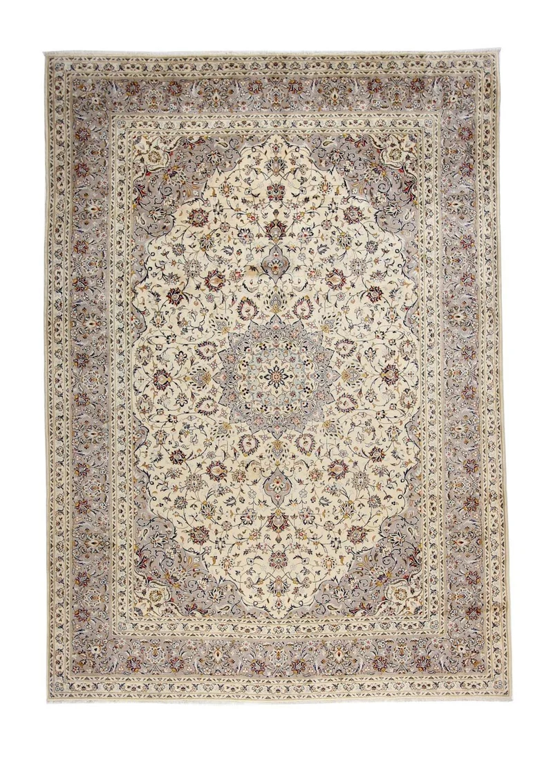 Perserteppich - Keshan 253 x 351 cm - beige
