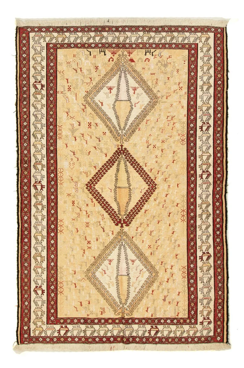 Kelim Teppich - Oriental 126 x 187 cm - beige