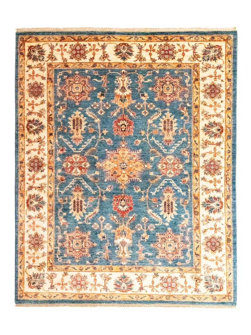 Ziegler Teppich 162 x 199 cm - hellblau