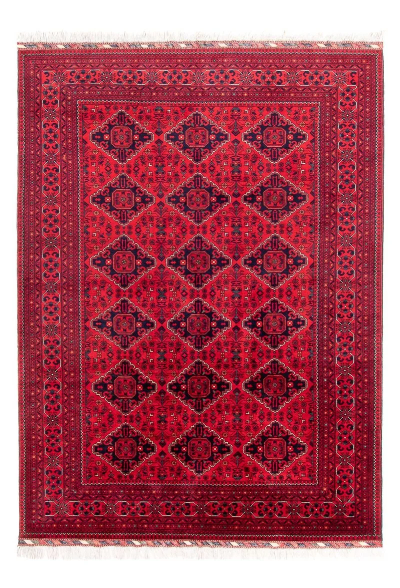 Afghan Teppich - 196 x 293 cm - rot