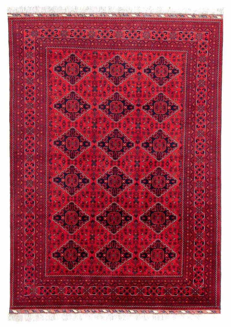 Afghan Teppich - 198 x 298 cm - rot