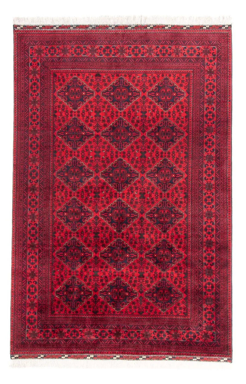 Afghan Teppich - 198 x 285 cm - rot