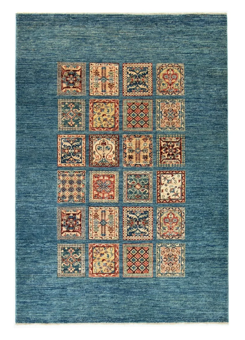 Ziegler Teppich 145 x 209 cm - seeblau