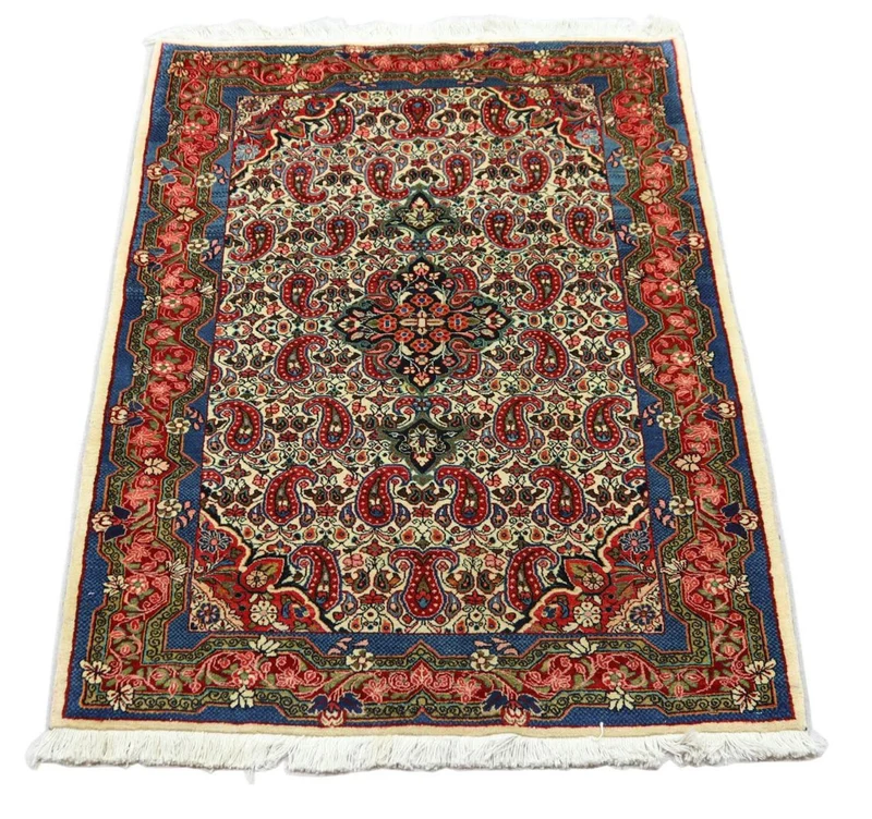 Perserteppich - Bidjar 100 x 150 cm - blau