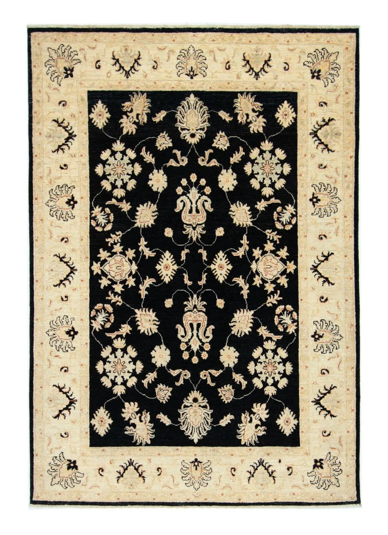 Ziegler Teppich 143 x 205 cm - schwarz