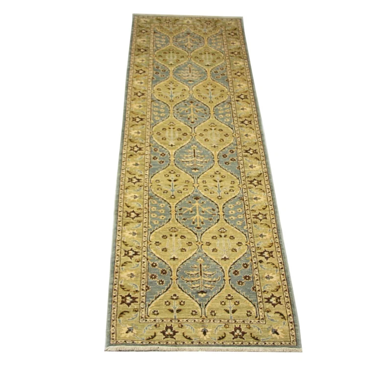 Ziegler Teppich 89 x 296 cm - blau