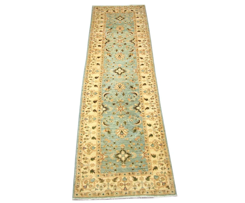 Ziegler Teppich 84 x 312 cm - blau