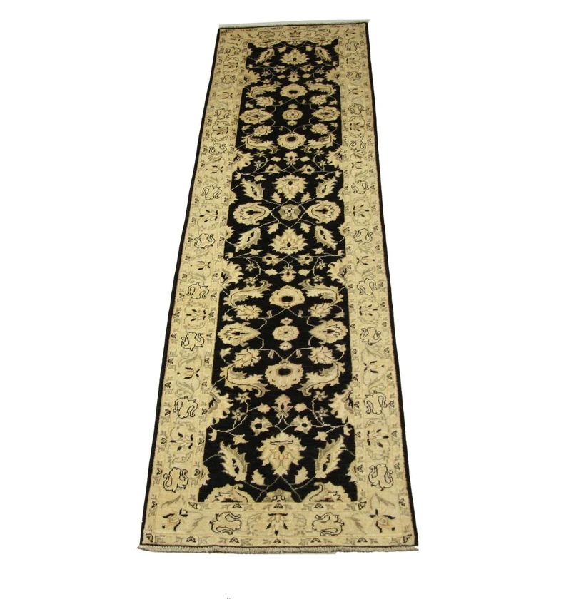 Ziegler Teppich 78 x 289 cm - blau
