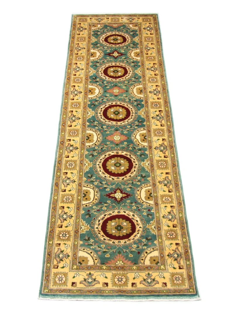 Ziegler Teppich 81 x 293 cm - blau