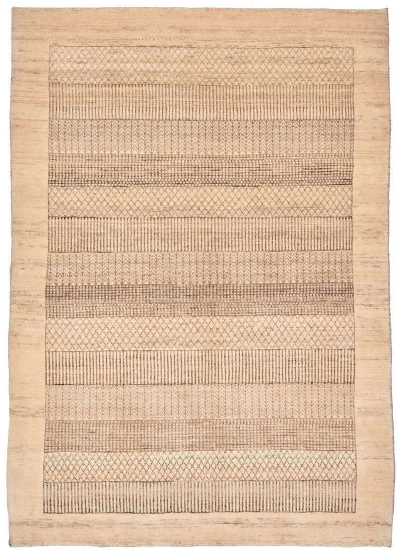 Gabbeh Teppich - Loribaft Perser 114 x 164 cm - natur