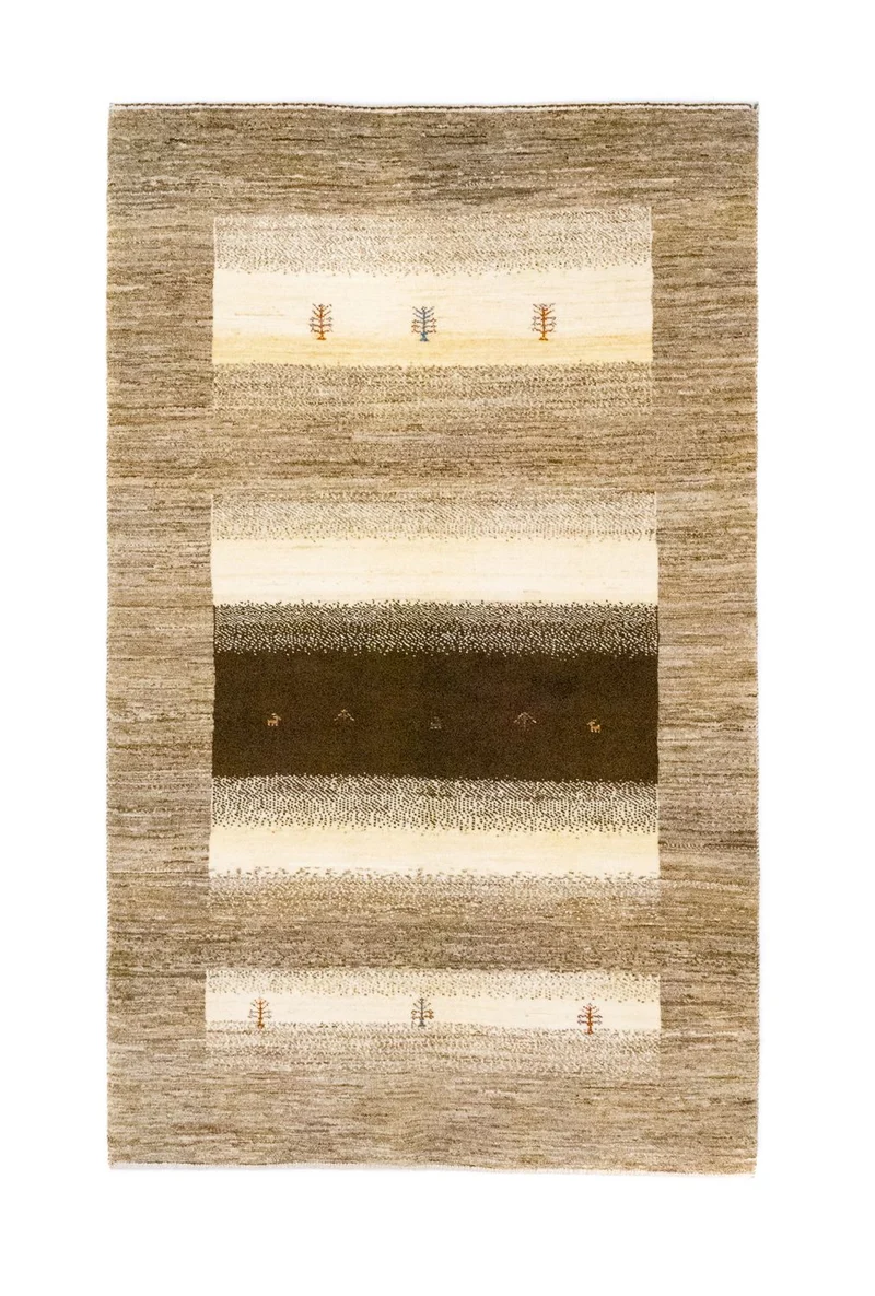Gabbeh Teppich - Loribaft Perser 115 x 190 cm - beige