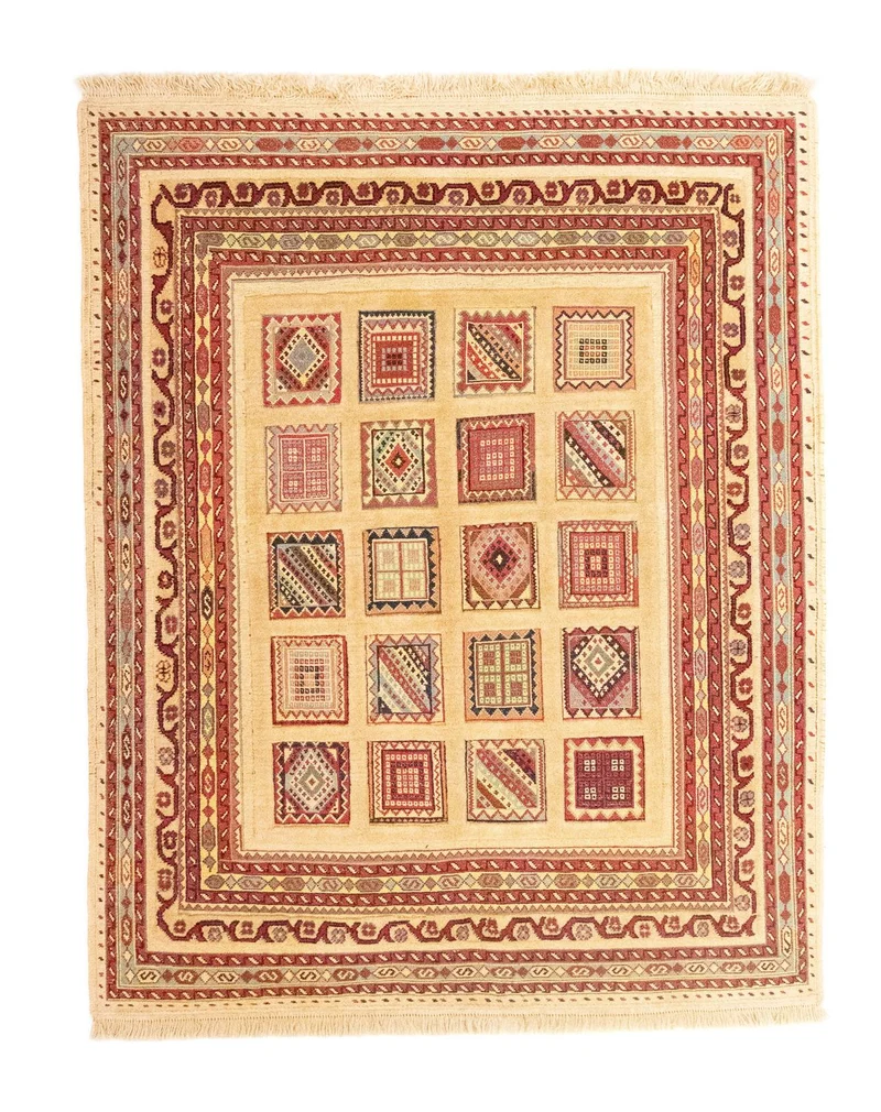 Perserteppich - Nomadic 121 x 149 cm - gold