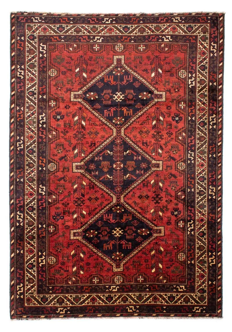 Perserteppich - Nomadic 221 x 312 cm - dunkelrot