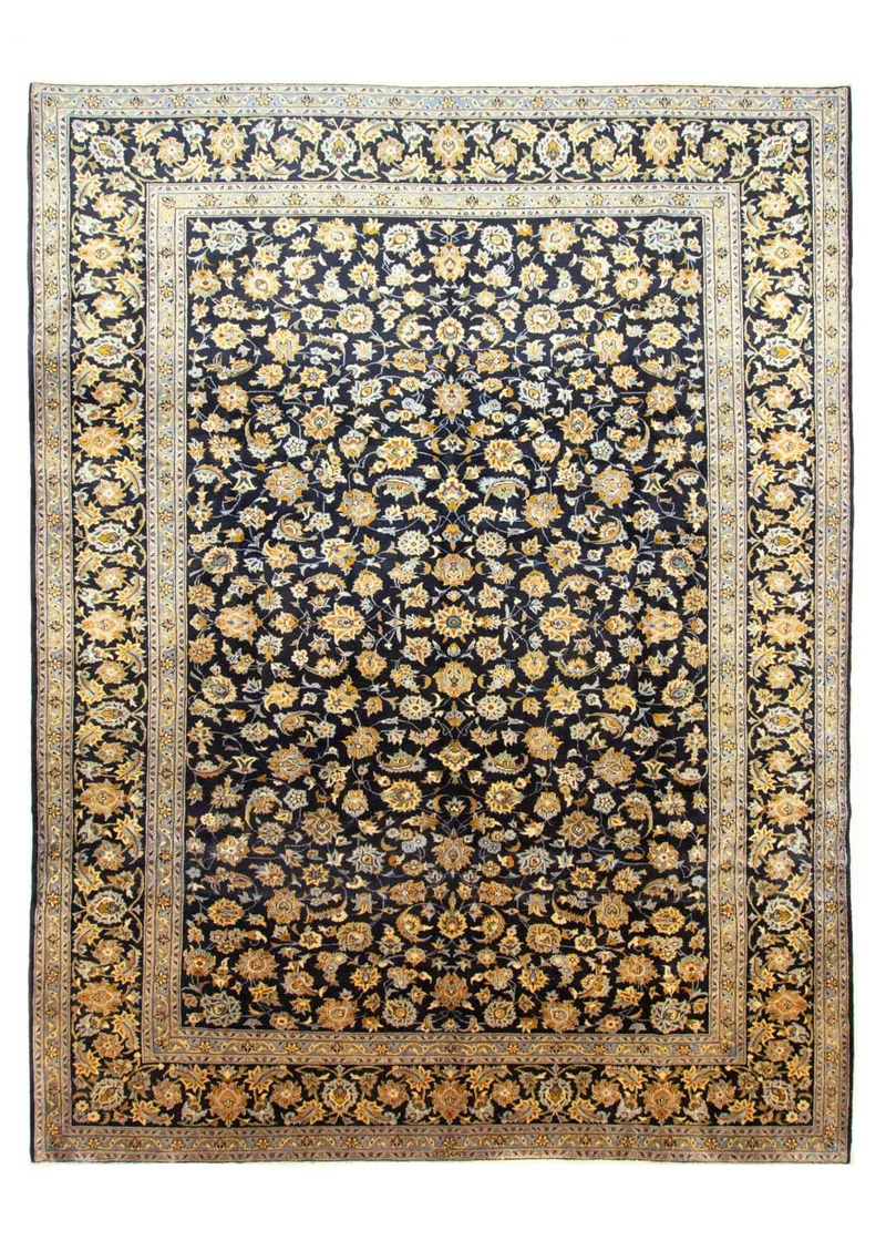Perserteppich - Keshan 311 x 410 cm - blau