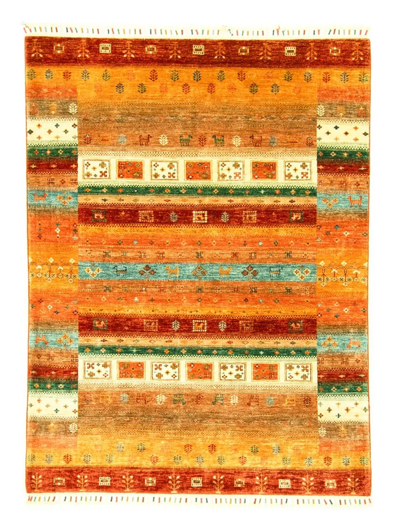 Gabbeh Teppich - Loribaft Indus 150 x 200 cm - mehrfarbig