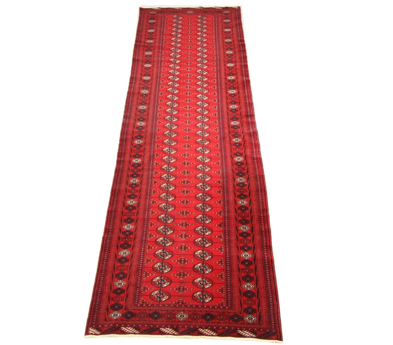 Afghan Teppich - Buchara 96 x 352 cm - rot