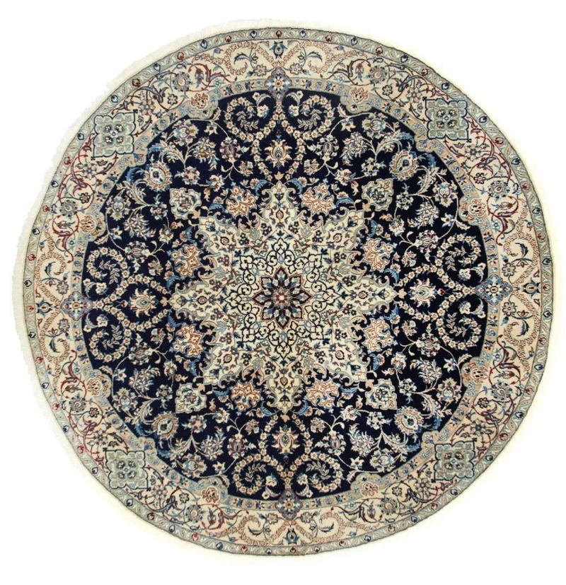 Perserteppich - Nain - Royal 210 x 210 cm Runder Teppich