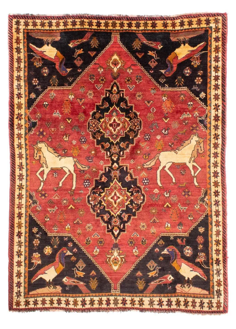 Perserteppich - Nomadic 200 x 272 cm - rot