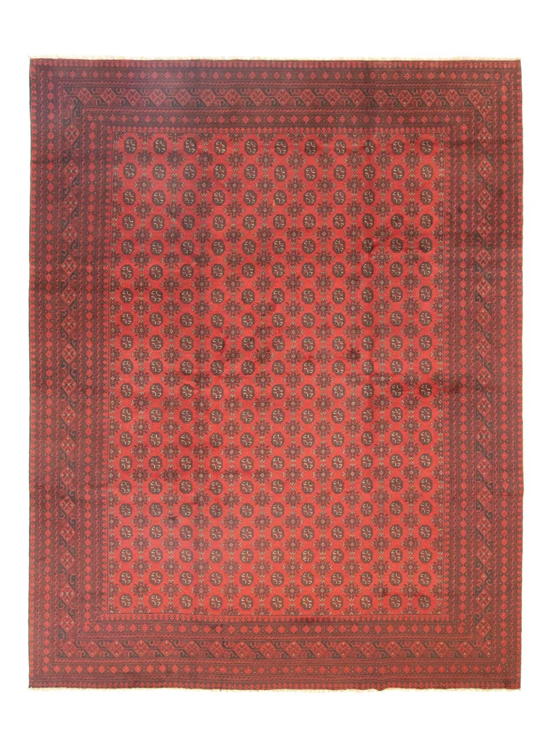 Afghan Teppich - Filpa 302 x 390 cm - dunkelrot