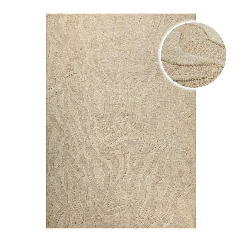 Kurzflorteppich Beige aus Schurwolle "Lior" WECONhome