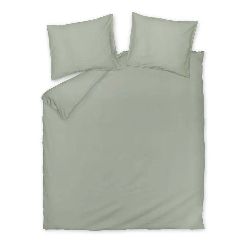 SATIN LUXE dekbedovertrek Smoke Green 140x220 cm