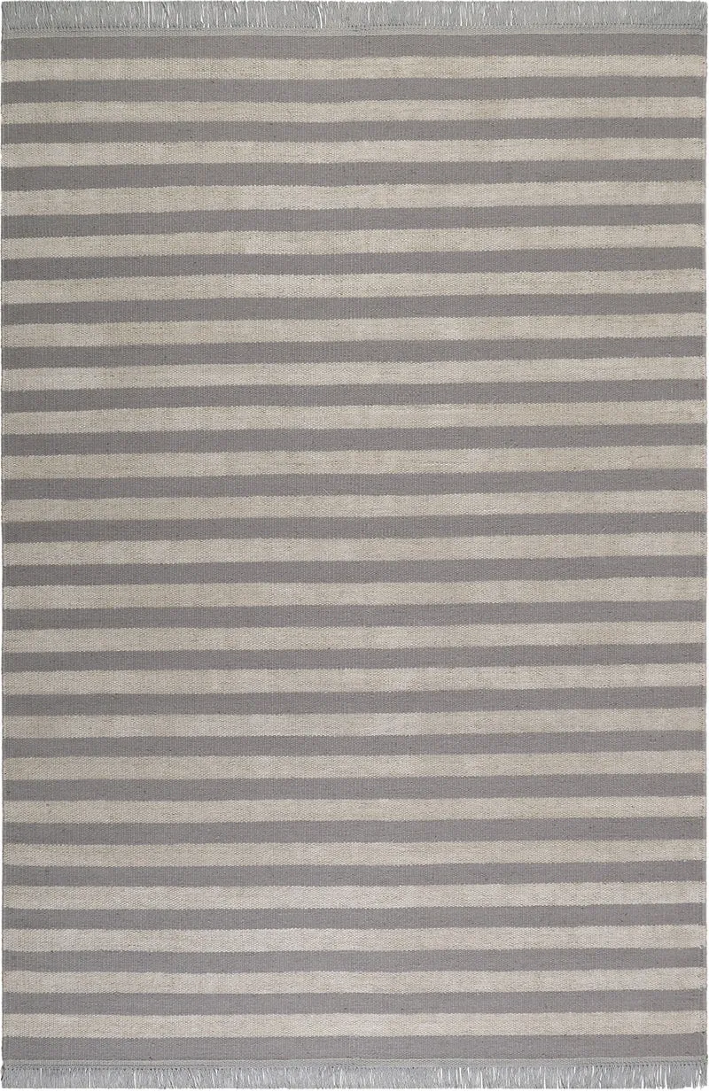 Carpets&Co. Teppich 80x150 cm Beige Grau "Noble Stripes