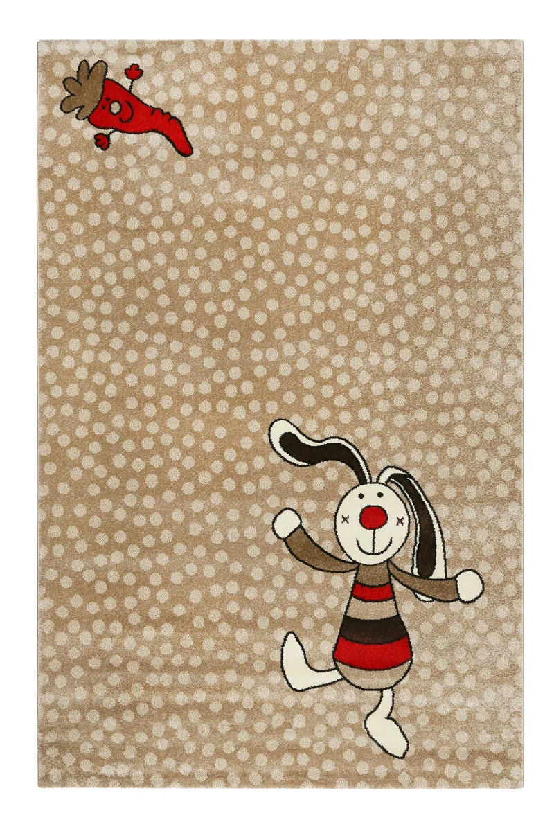 Sigikid Kinderteppich Beige Sand "Rainbow Rabbit"