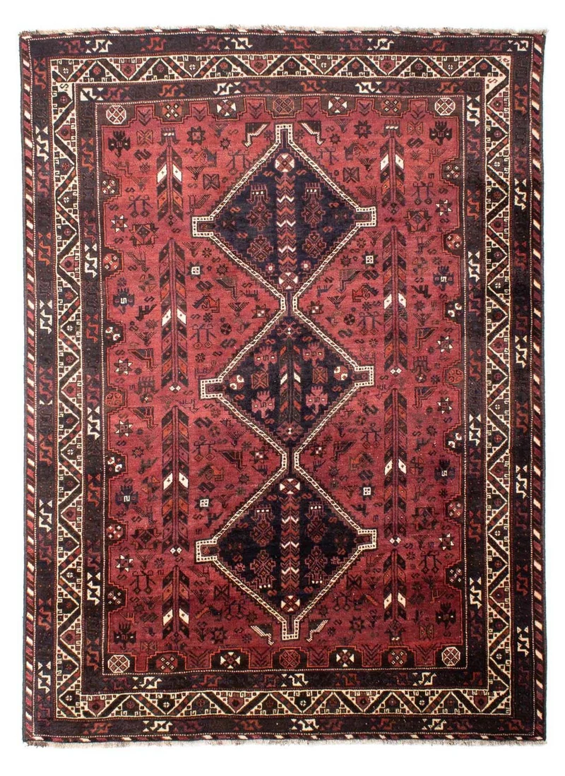 Perserteppich - Nomadic 206 x 303 cm - dunkelrot