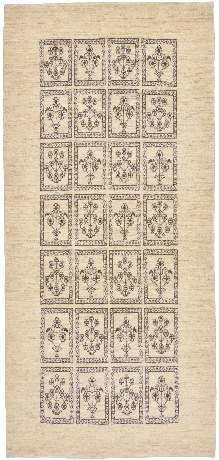 Gabbeh Teppich - Loribaft Perser 87 x 192 cm - sand