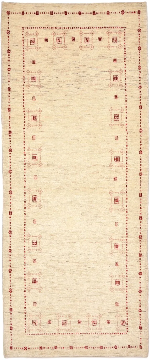 Gabbeh Teppich - Loribaft Perser 82 x 202 cm - natur